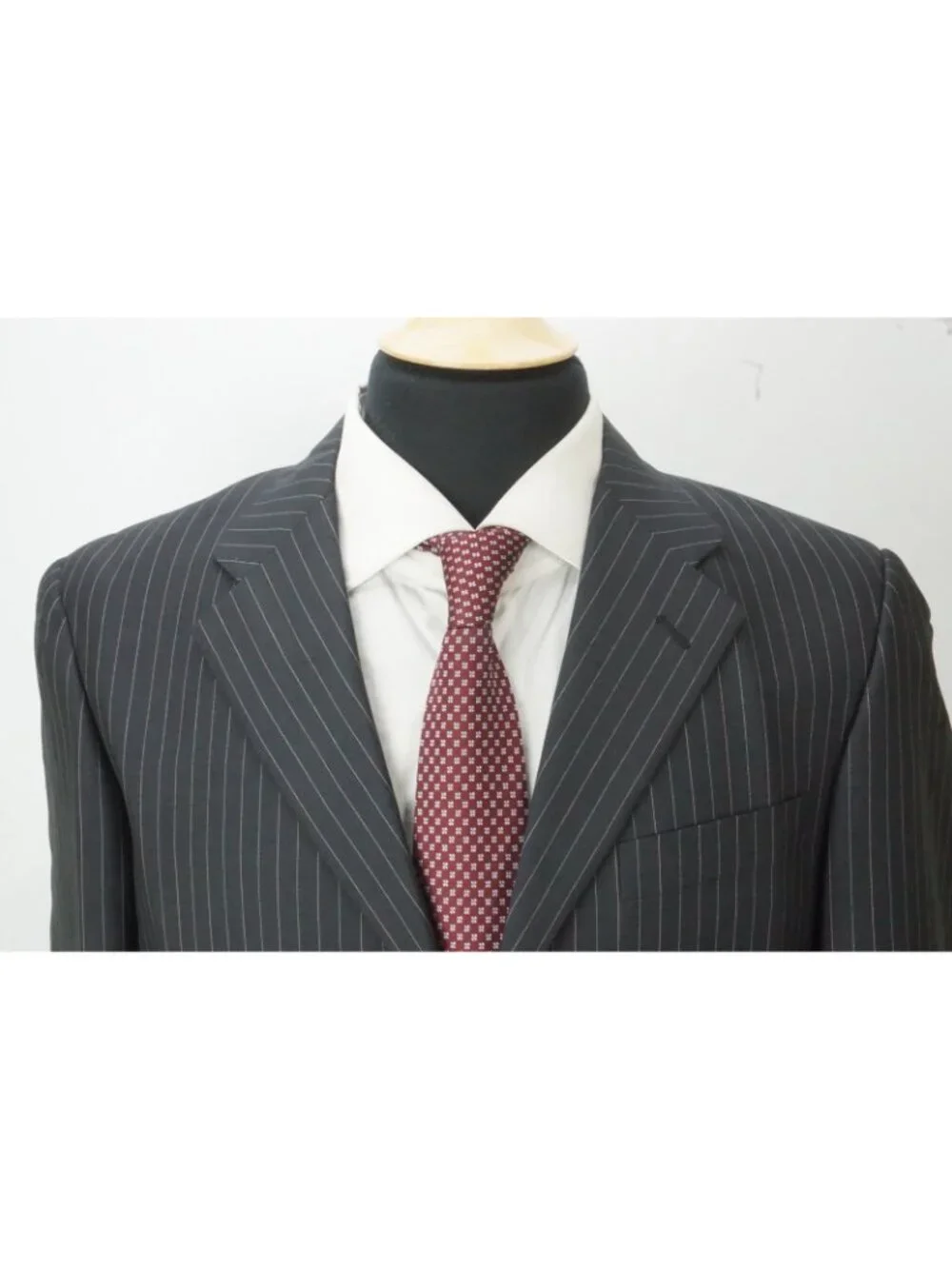 Burberry London Blue Striped Silk Blend 2 Pc Suit Jacket Pants 46R EU BRAND NEW